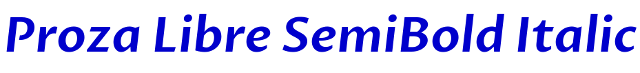 Proza Libre SemiBold Italic الخط